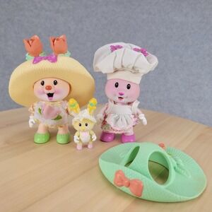 Three Vintage Tea Bunnies Baby Bunny Rabbit Kidsview TBG  Figure